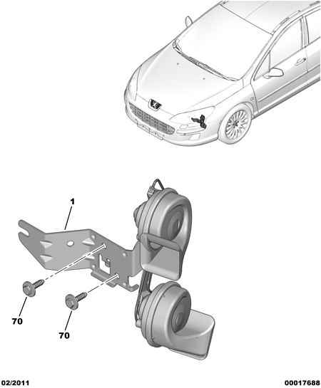 PEUGEOT (DF-PSA) 6236 J2 - Fanfare Horn www.parts5.com