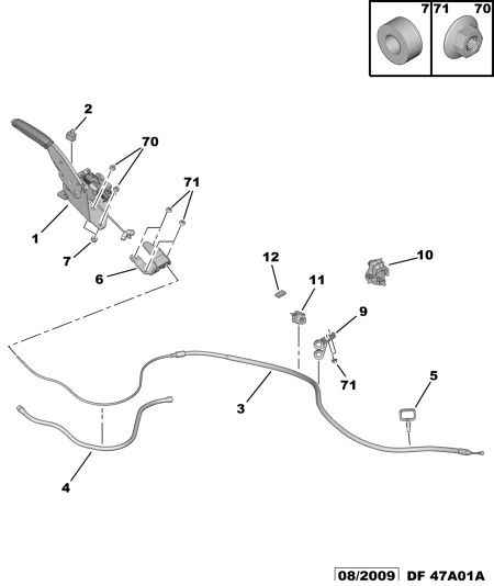 PEUGEOT 4745 X4 - Cable, parking brake parts5.com