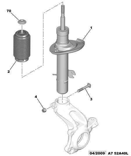 PEUGEOT 5202 YZ - Амортизатор www.parts5.com