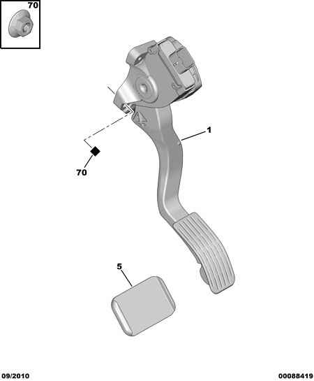 CITROËN/PEUGEOT 1601 CW - Sensor, accelerator pedal position www.parts5.com