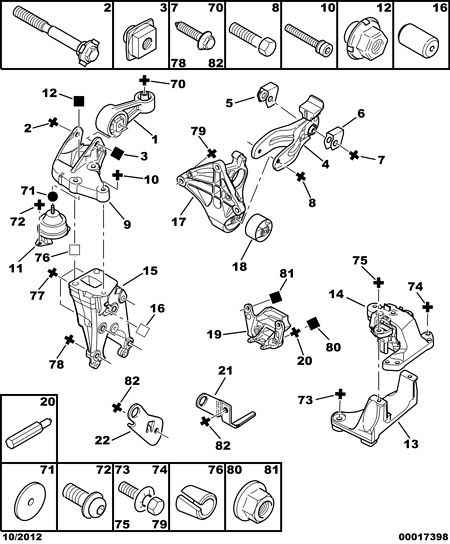 PEUGEOT (DF-PSA) 1807 W7 - Suport motor www.parts5.com