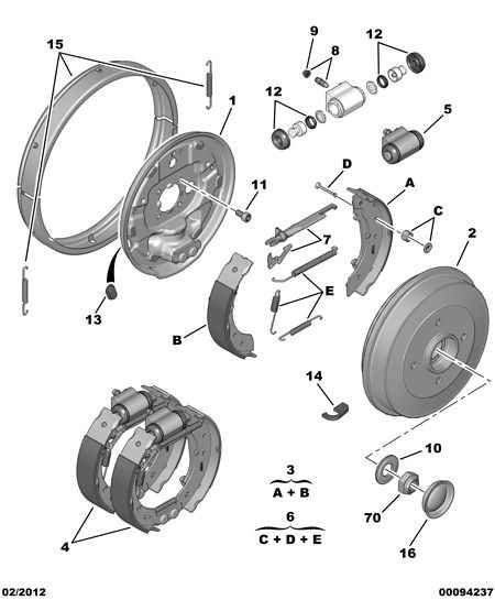 CITROËN 4241 9F - Juego de zapatas de frenos www.parts5.com