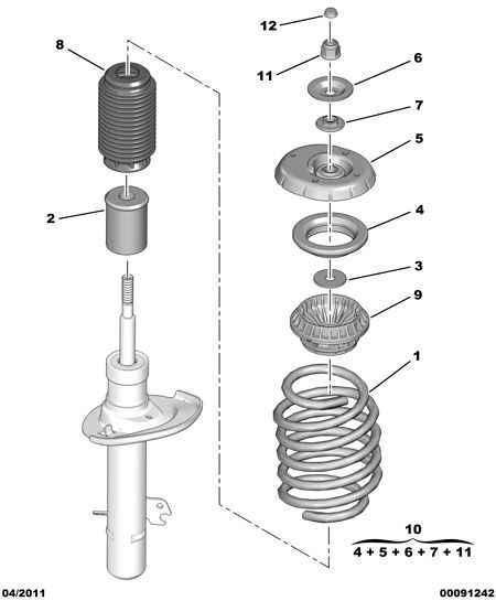 CITROËN 5038 G6 - Cojinete columna suspensión www.parts5.com