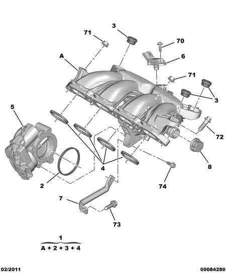 PEUGEOT 1636 72 - Throttle body www.parts5.com