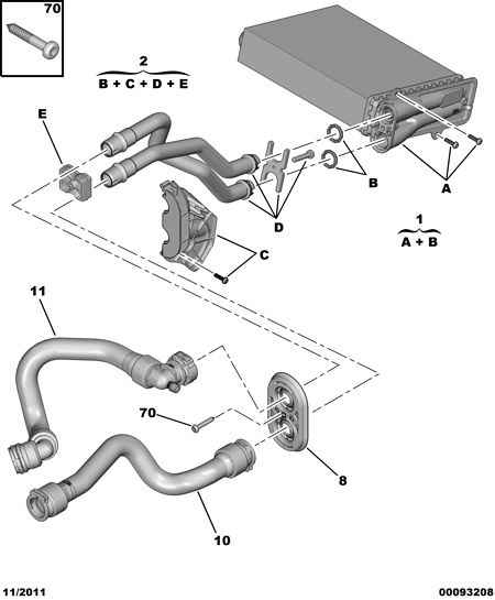 PEUGEOT 16 081 824 80 - Výmenník tepla vnútorného kúrenia www.parts5.com