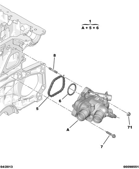 CITROËN/PEUGEOT 1336 CE - Termostat,lichid racire www.parts5.com