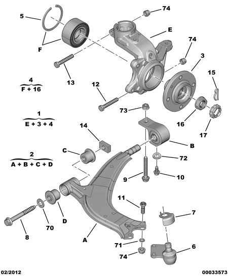 CITROËN 3640 43 - Rótula de suspensión / carga www.parts5.com