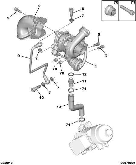 PEUGEOT (DF-PSA) 0375 G9 - Set montaj, turbocompresor www.parts5.com