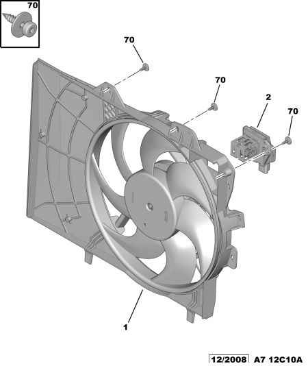 PEUGEOT 1253.H0 - Fan, radiator parts5.com