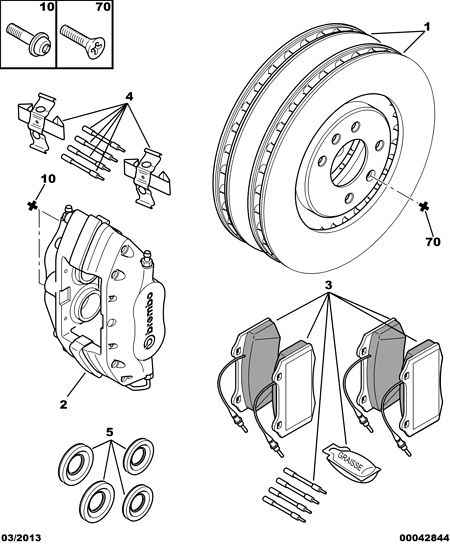 PEUGEOT 4427 A0 - BRAKE PAD SPRING KIT www.parts5.com