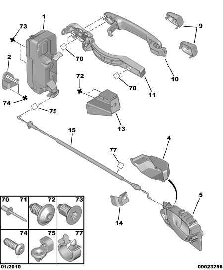 CITROËN 9101 W8 - Ajtó fogantyú www.parts5.com