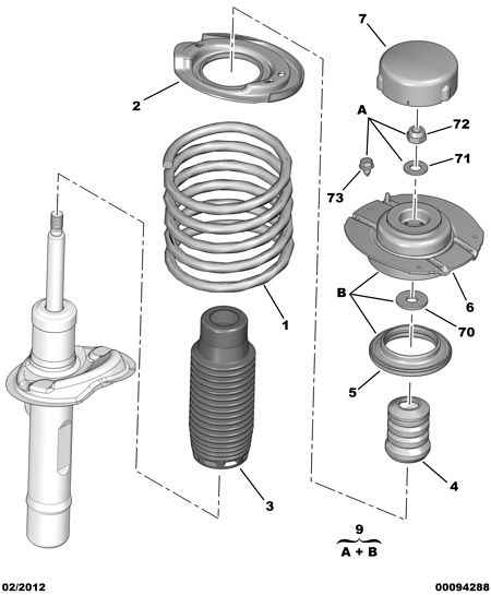 PEUGEOT 5254 40 - Kit de protection contre la poussière, amortisseur www.parts5.com