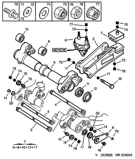 CITROËN 5131 71 - Lagerung, Lenker www.parts5.com