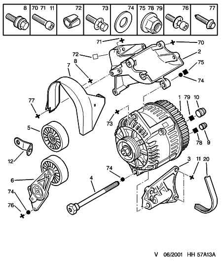 PEUGEOT 5751.35 - Szíjfeszítő, hosszbordás szíj www.parts5.com