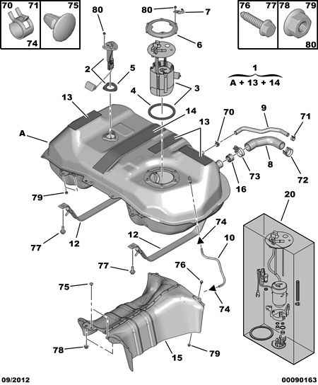 PEUGEOT (DF-PSA) 1567 C7 - Filtro combustible www.parts5.com