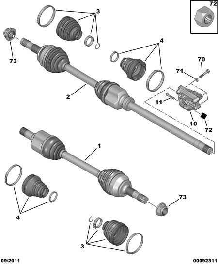 PEUGEOT 3272 PG - Jeu de joints, arbre de transmission www.parts5.com