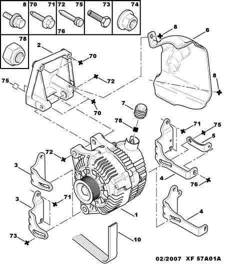 PEUGEOT 5705 EN - Генератор www.parts5.com