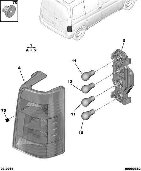 PEUGEOT 6350 Y8 - Combination Rearlight parts5.com