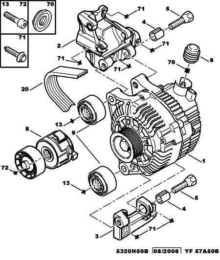 CITROËN 5751.F3 - Deflection / Guide Pulley, v-ribbed belt parts5.com