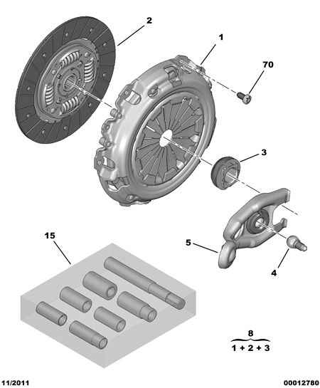 PEUGEOT 2052.84 - Σετ συμπλέκτη www.parts5.com