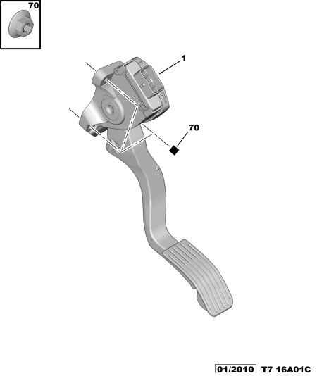 CITROËN/PEUGEOT 1601 CV - Senzor, pedala acceleratie www.parts5.com