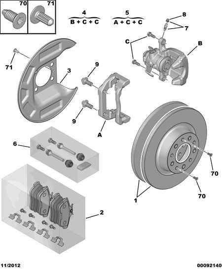 PEUGEOT 4253 67 - Set placute frana,frana disc www.parts5.com