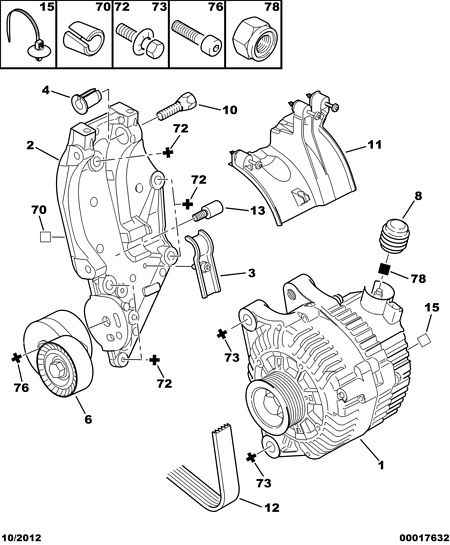 PEUGEOT 5751.F6 - Polea inversión / guía, correa poli V parts5.com