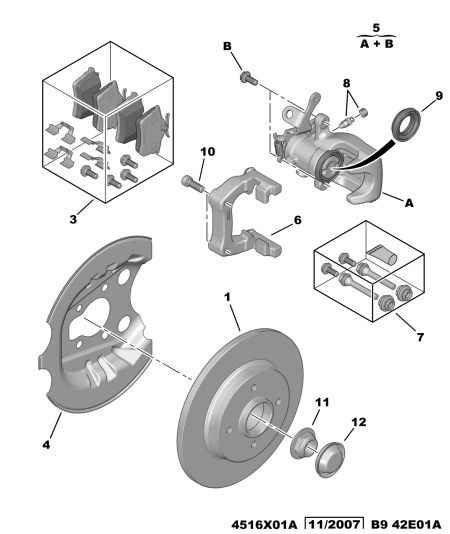 CITROËN 4254-29 - Комплект спирачно феродо, дискови спирачки www.parts5.com