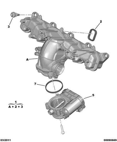 PEUGEOT 96 776 681 80 - Gasket, intake manifold www.parts5.com