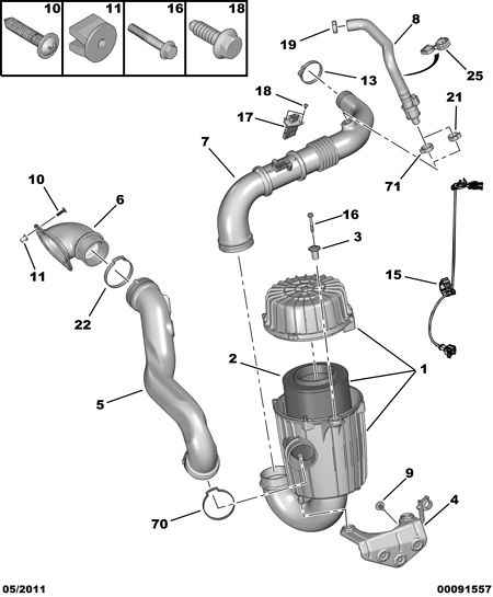 CITROËN 96 749 588 80 - Débitmètre de masse d'air www.parts5.com