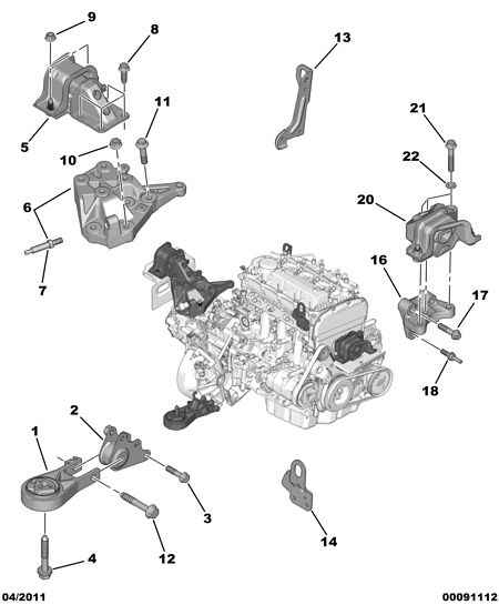 CITROËN/PEUGEOT 1806 91 - Holder, engine mounting www.parts5.com