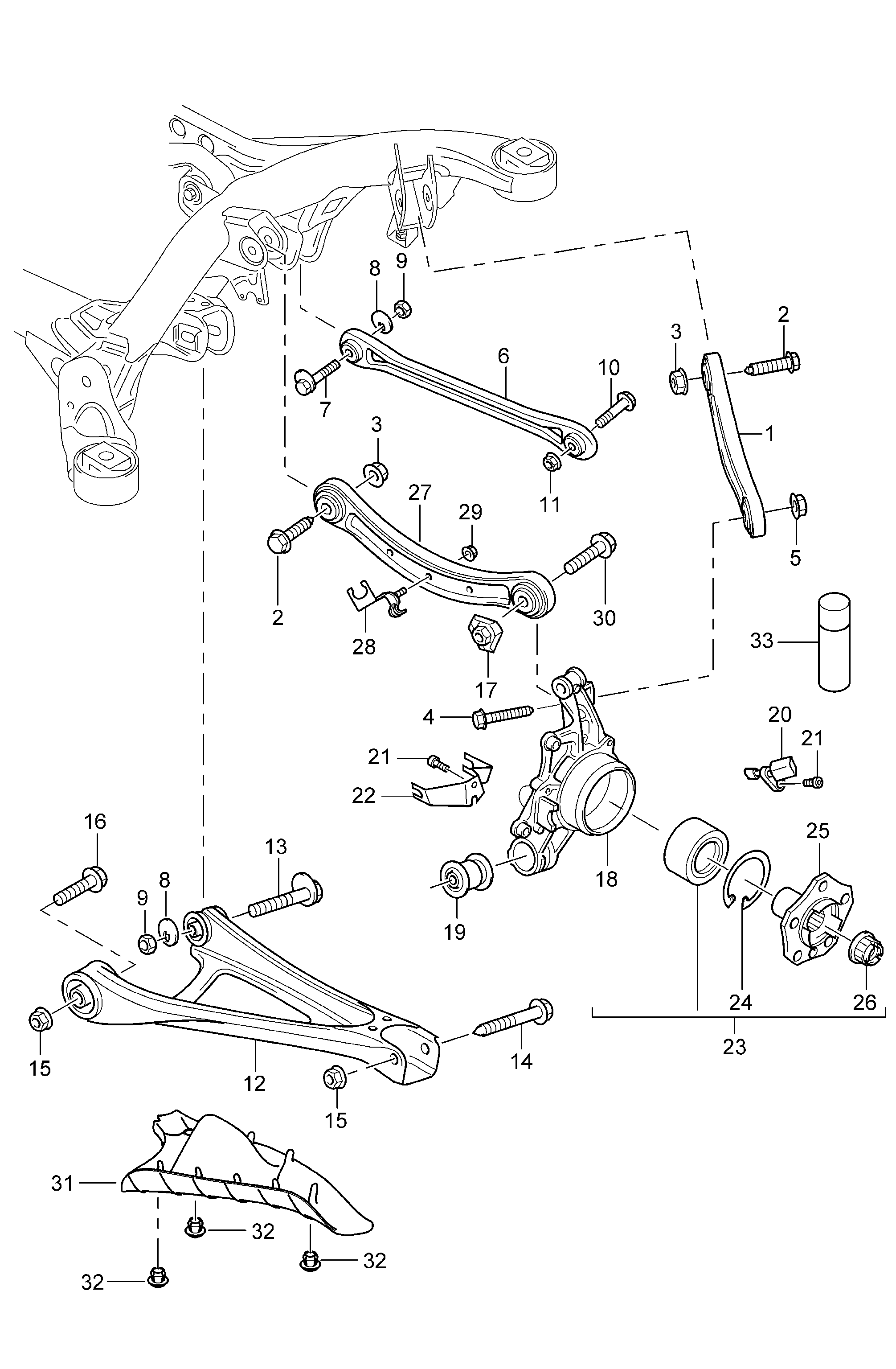 Porsche 955 331 045 32 - Brat, suspensie roata www.parts5.com