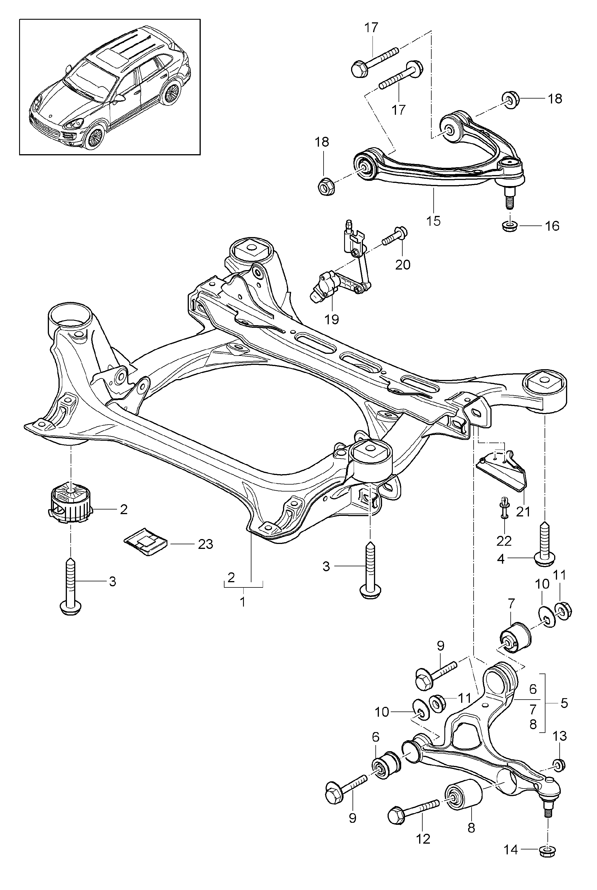 Porsche 955 341 242 62 - Tukivarren hela www.parts5.com