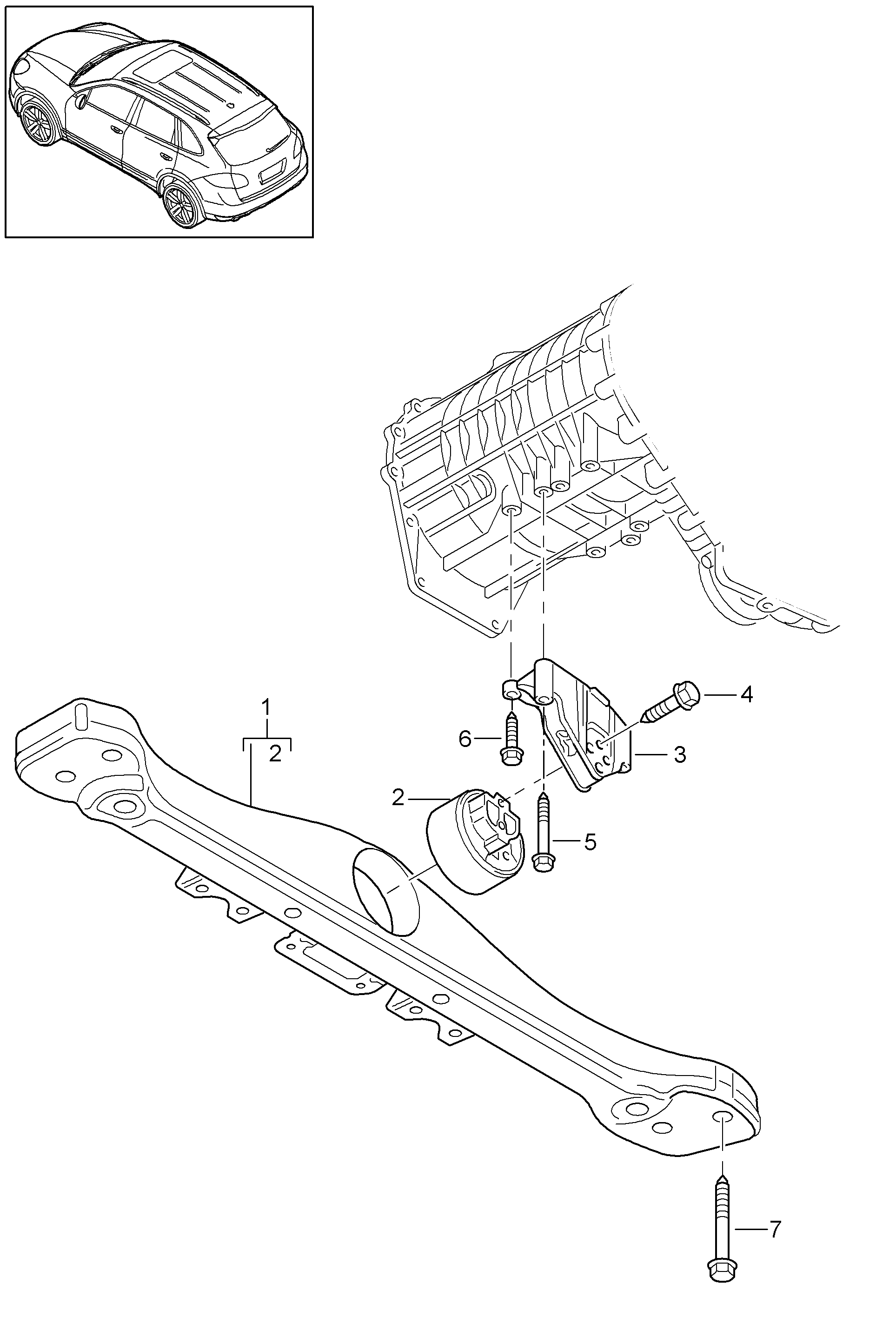 Porsche 955 375 057 20 - Mounting, manual transmission www.parts5.com