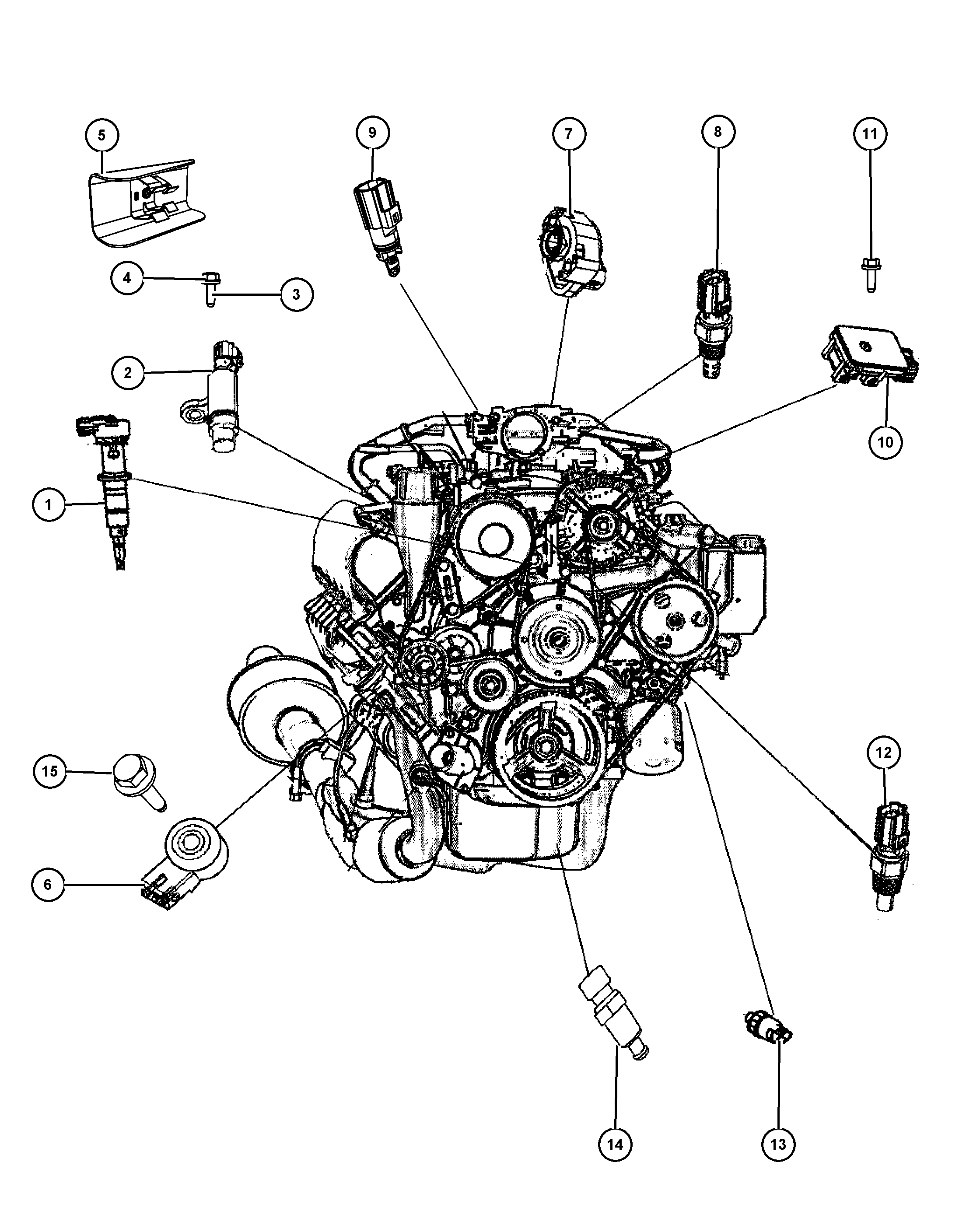 Jeep 5033 316AA - Senzor detonantnog izgaranja www.parts5.com