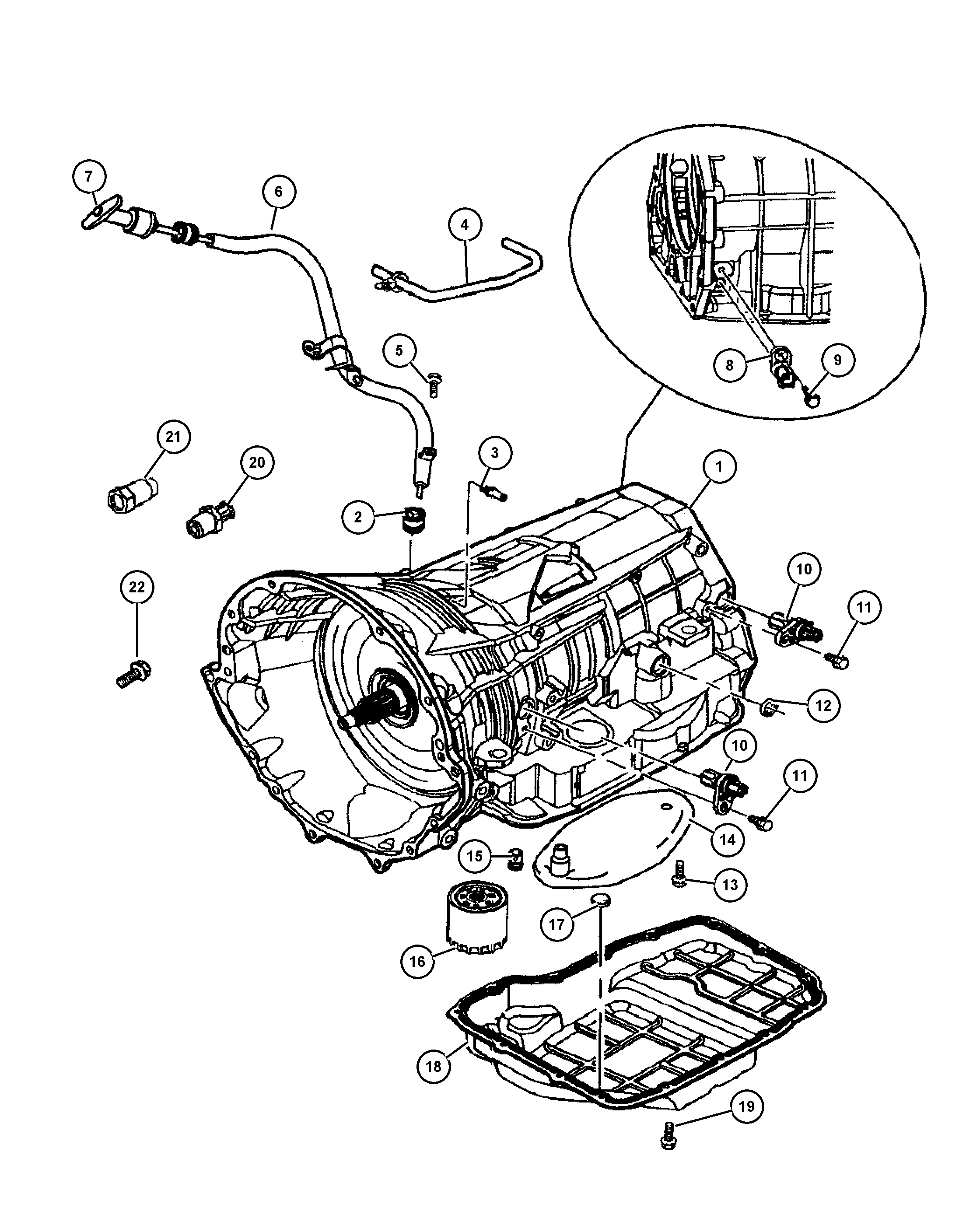 Chrysler 5015 267AC - Гидрофильтр, автоматическая коробка передач www.parts5.com