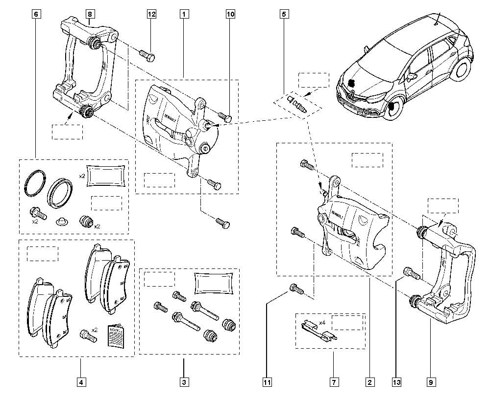 DACIA 7701208333 - Brzdový strmeň www.parts5.com