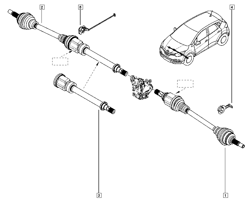 RENAULT 391016376R - Приводной вал www.parts5.com