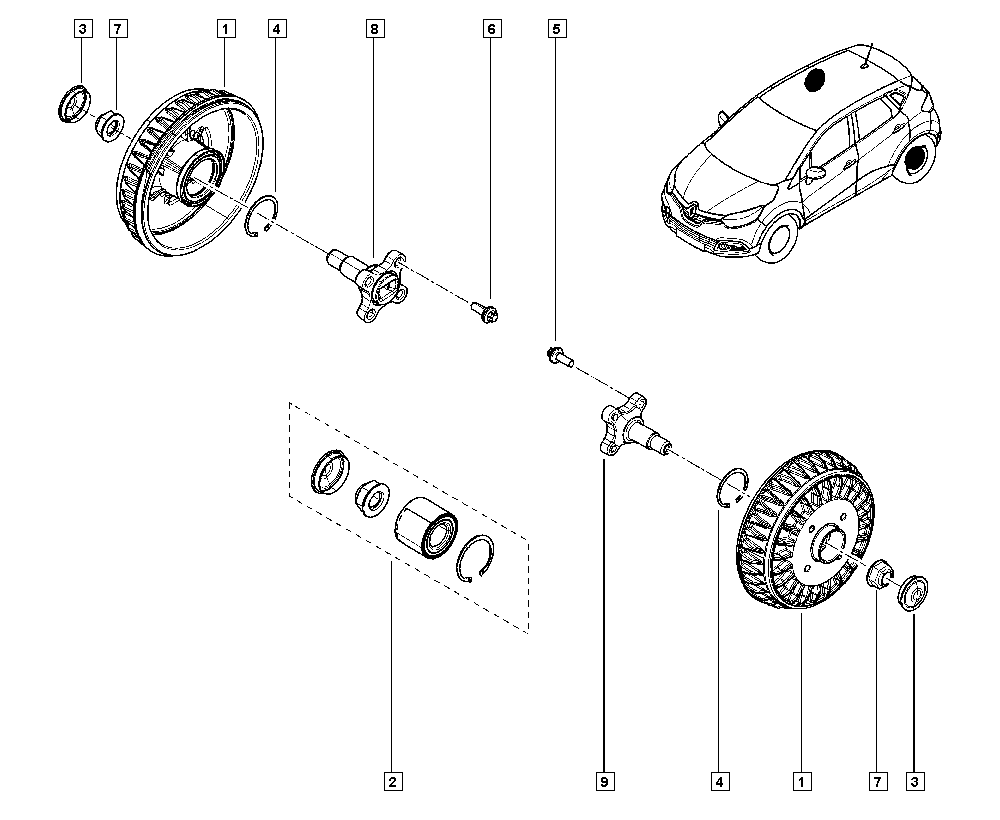 RENAULT 43 21 031 06R - Komplet ležaja točka www.parts5.com