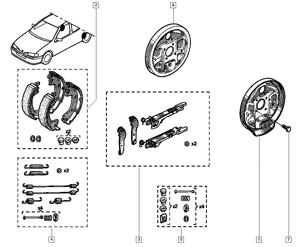 RENAULT 77 01 204 840 - Tartozékkészlet, fékpofa www.parts5.com