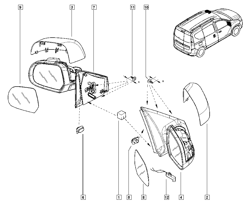 DACIA 963025005R - Oglinda exterioara www.parts5.com