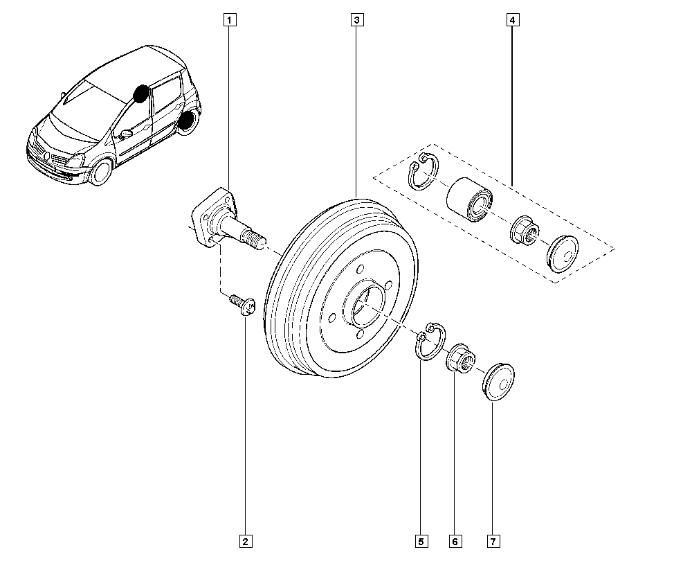 RENAULT 7703066035 - Komplet ležaja točka www.parts5.com