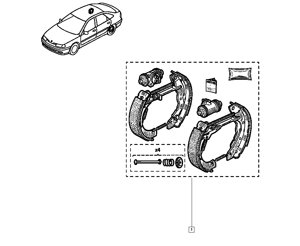 RENAULT 77 01 205 817 - Fékpofakészlet www.parts5.com