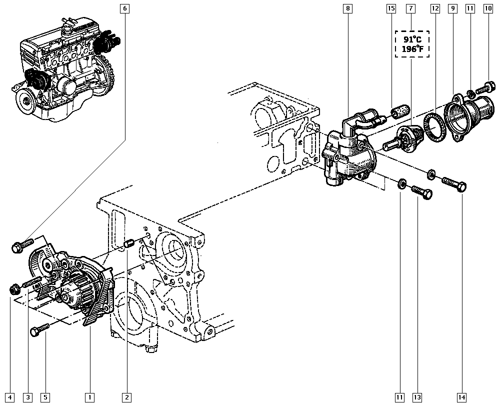 RENAULT 77 00 736 091 - Veepump www.parts5.com