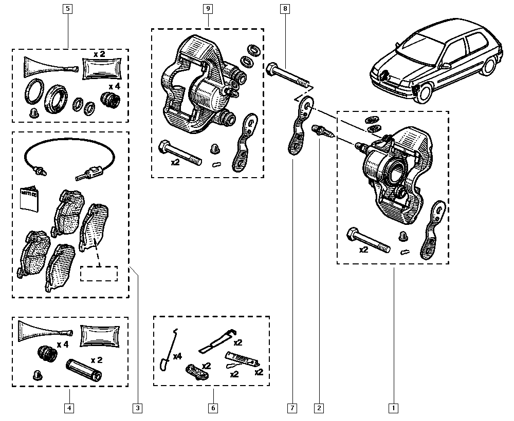 RENAULT 7711130034 - Set placute frana,frana disc www.parts5.com