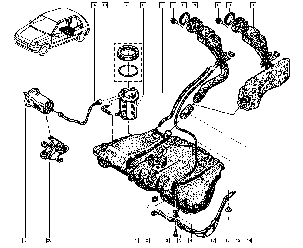 DACIA 77 00 845 961 - Φίλτρο καυσίμου www.parts5.com