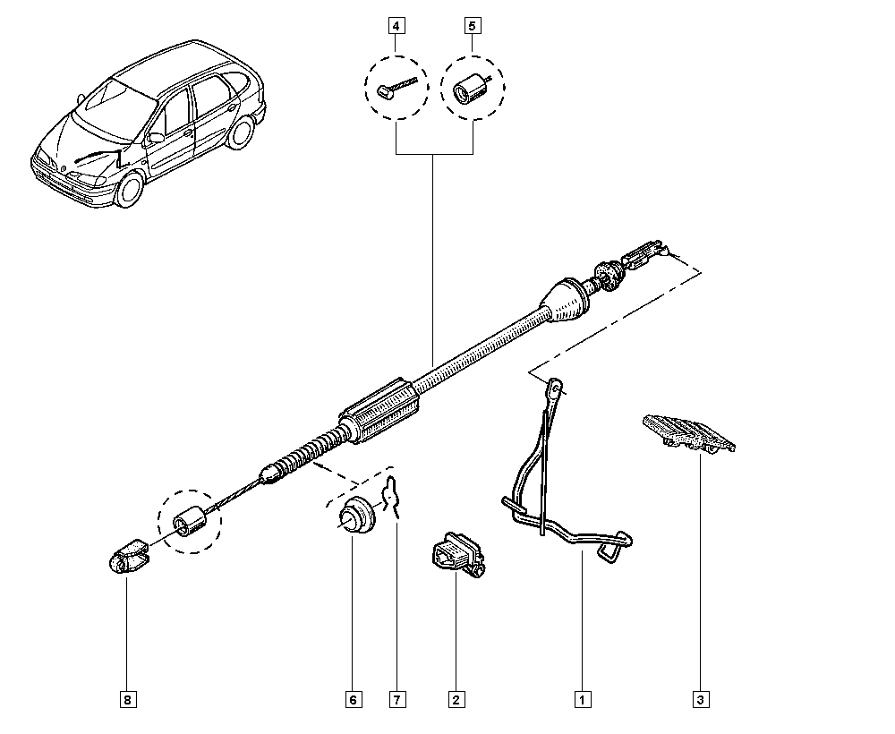 RENAULT 7700 415 221 - Gaszug www.parts5.com