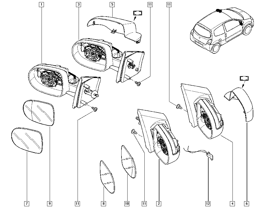 RENAULT 7701069554 - Outside Mirror parts5.com