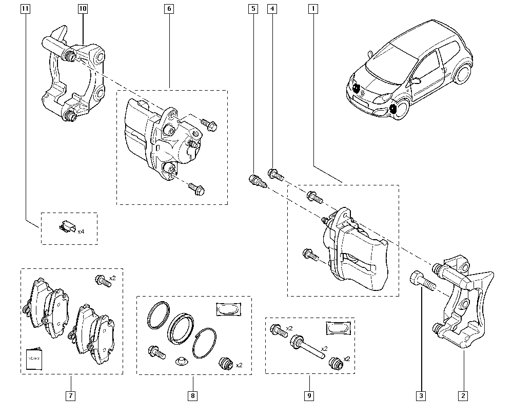 RENAULT 410271417R - Set accesorii, placute frana www.parts5.com