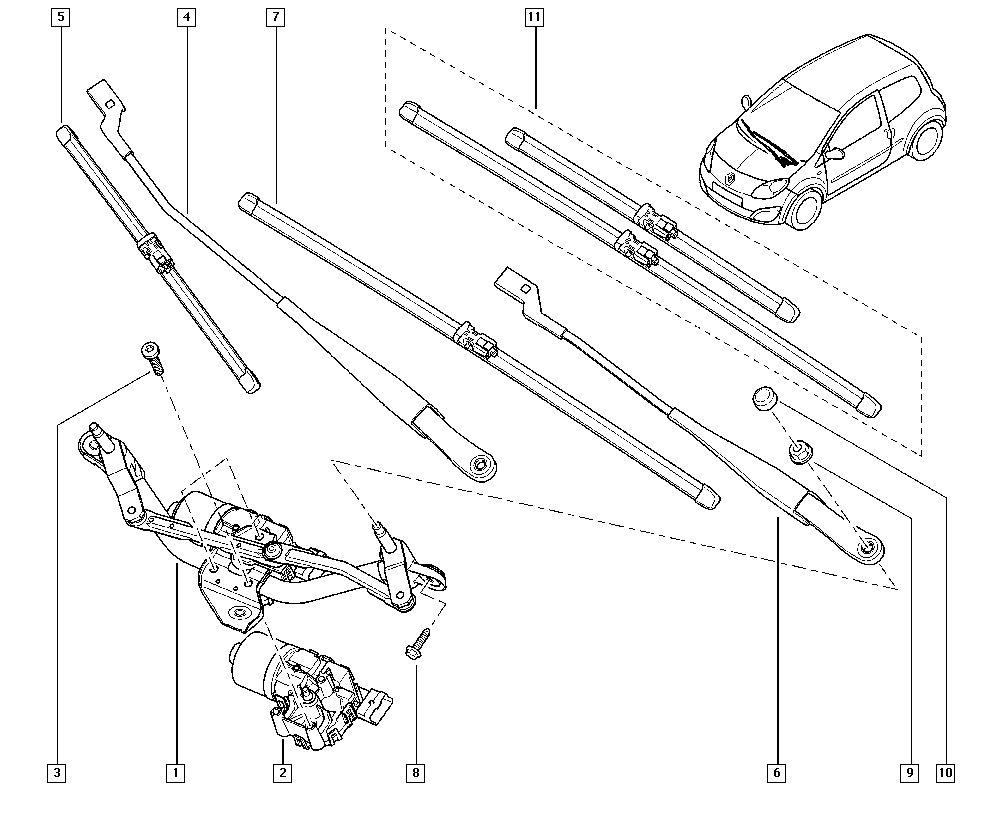 RENAULT 288905309R - Stieracia liżta www.parts5.com